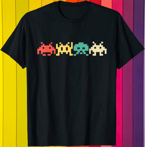 Space Invaders T shirts at 80sfashion.clothing